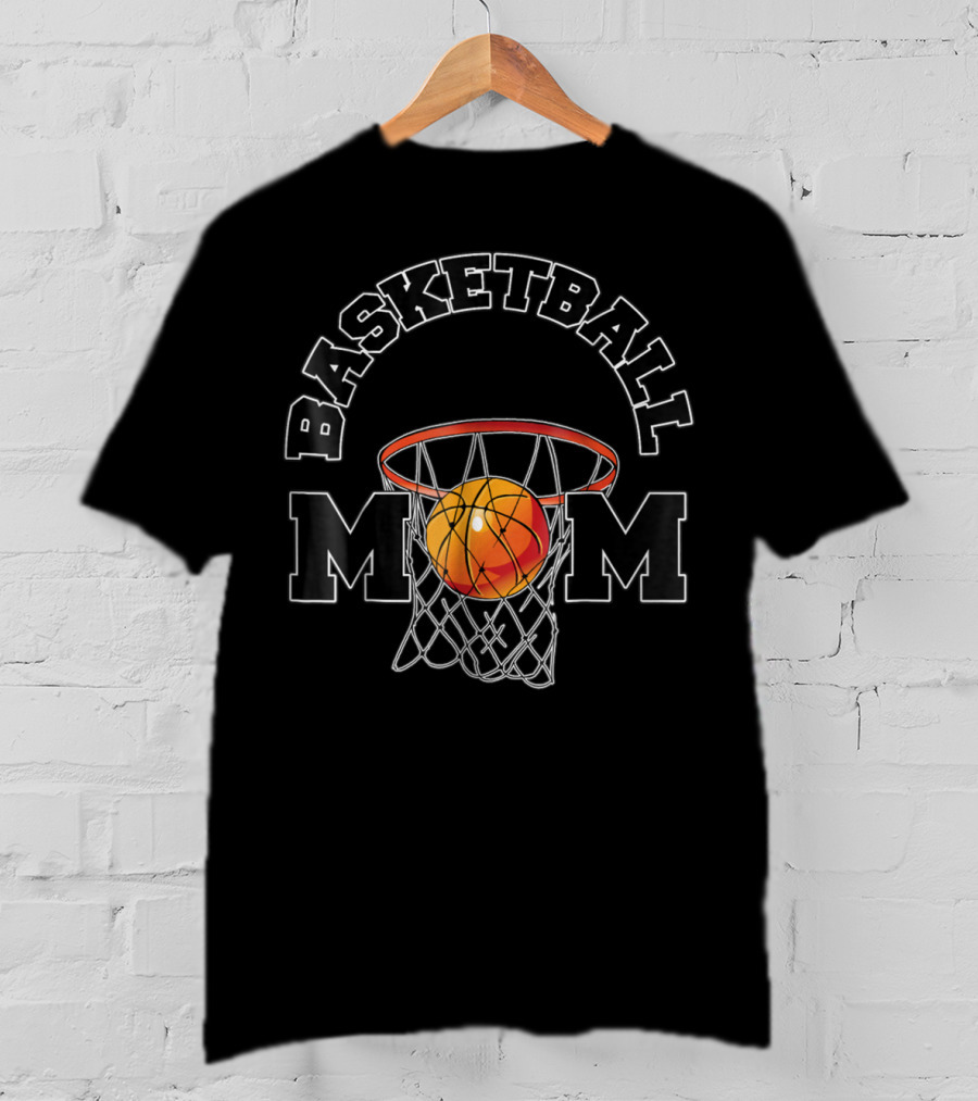 Basketball Mom Dark Hoop T-Shirt