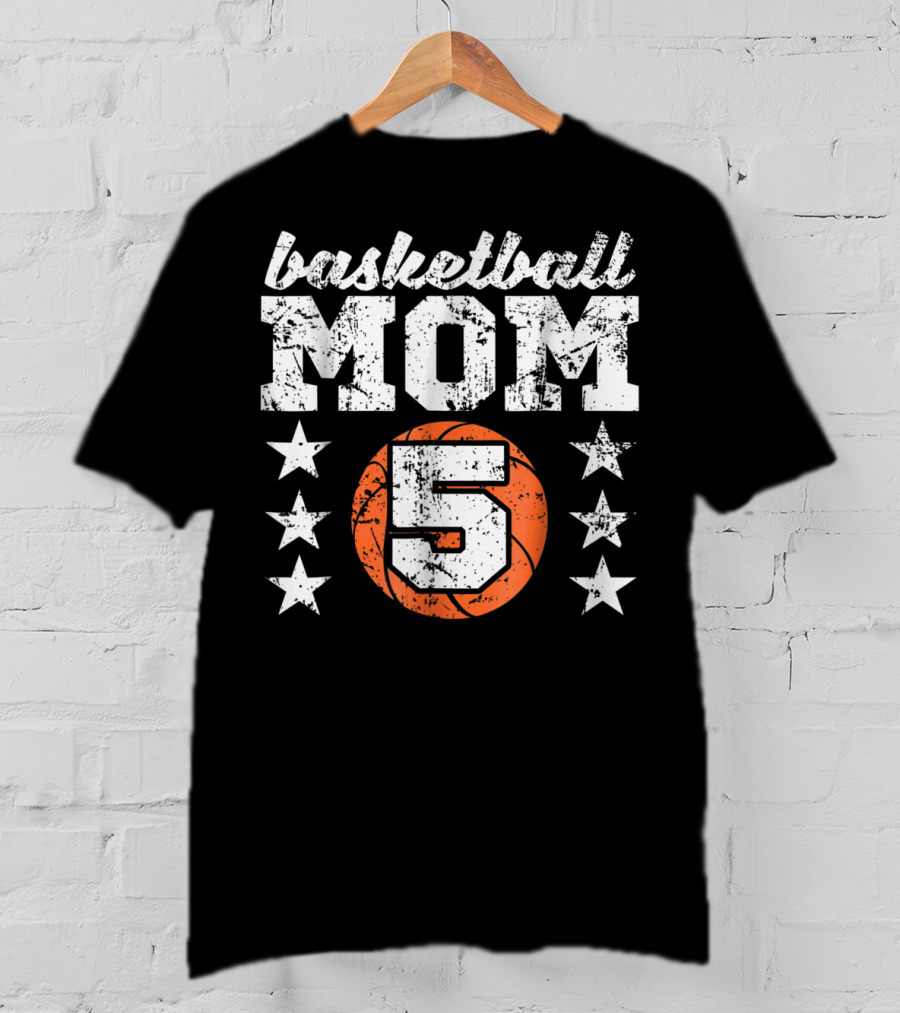 Basketball Mom 5 Stars T-Shirt