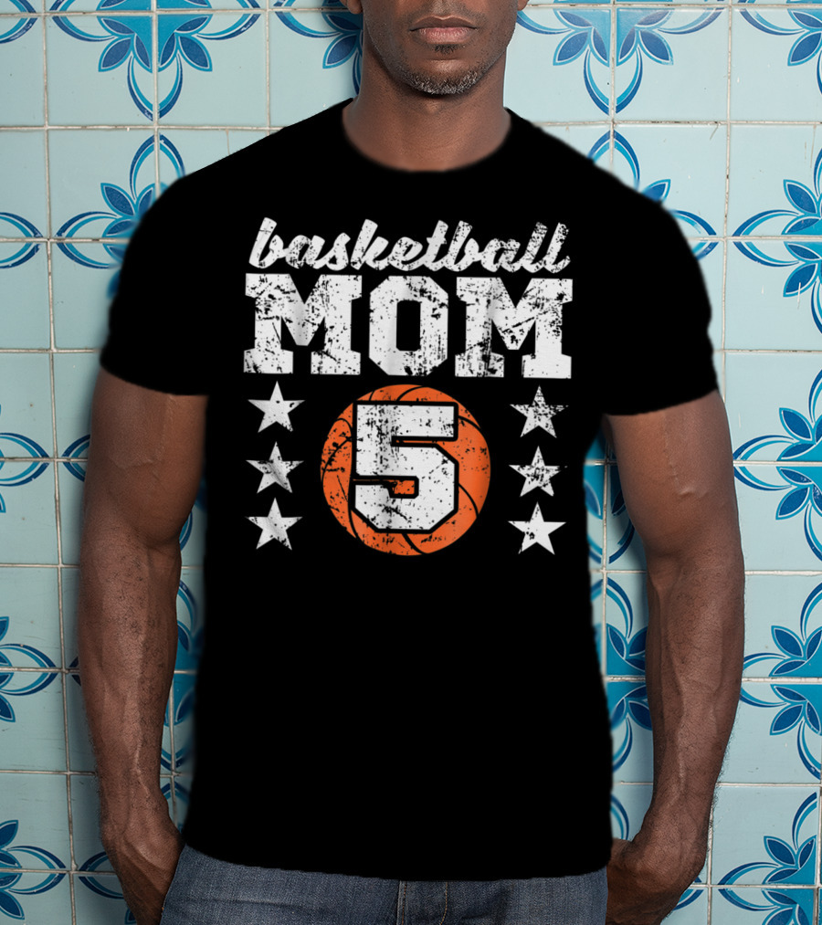 Basketball Mom 5 Stars T-Shirt