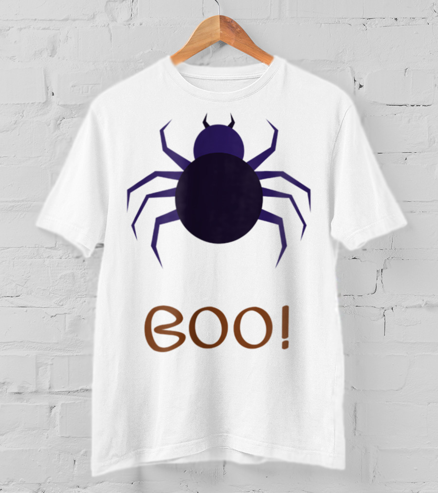BOO Halloween Spider Design For Mom Sister Boyfriend Girl T-Shirt