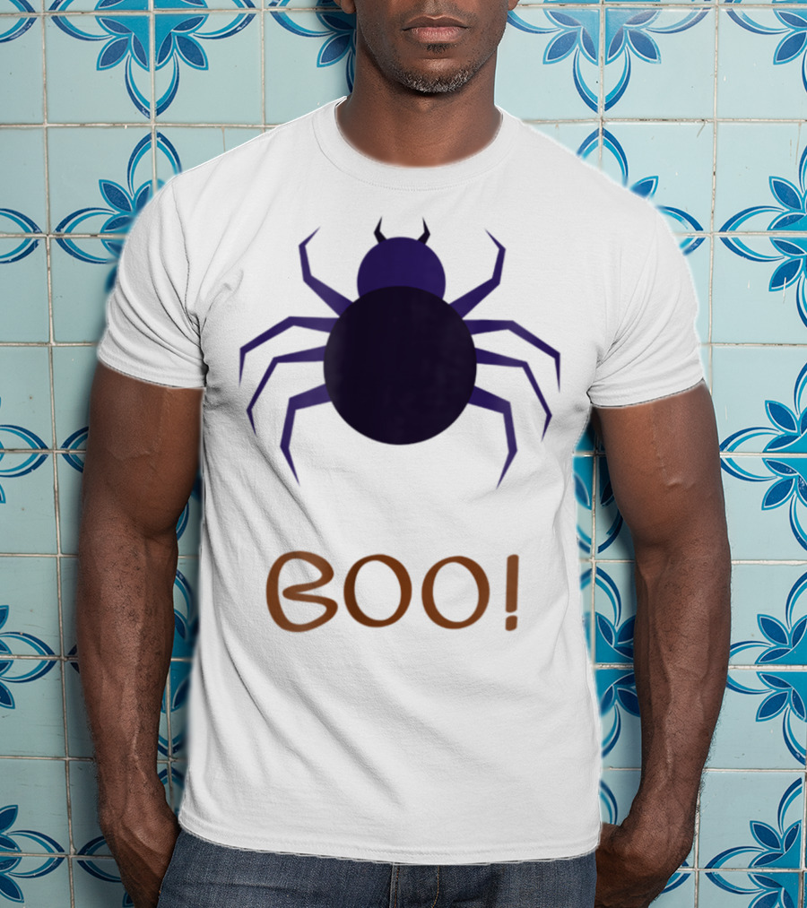 BOO Halloween Spider Design For Mom Sister Boyfriend Girl T-Shirt