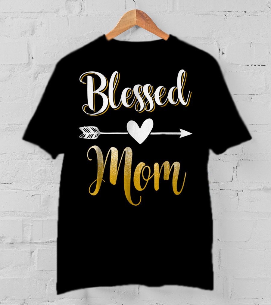 Blessed Mom Heart Arrow T-Shirt