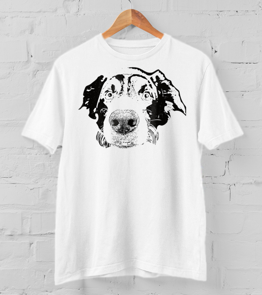 Border Collie Face Dog Mom Dad T-Shirt