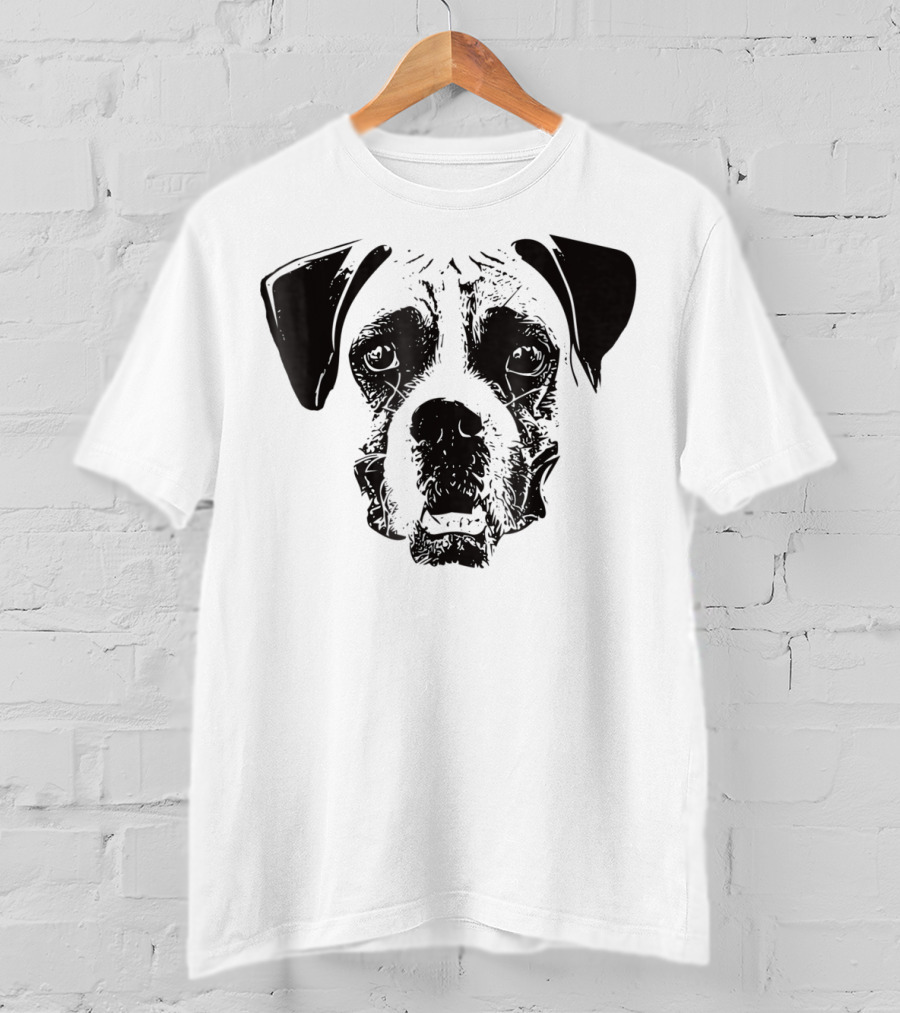 Boxer Dog Face Dog Mom Or Dad Boxer Dog Face T-Shirt