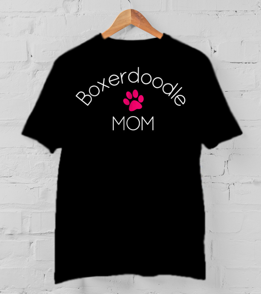Boxerdoodle Mom Paw Prints T-Shirt