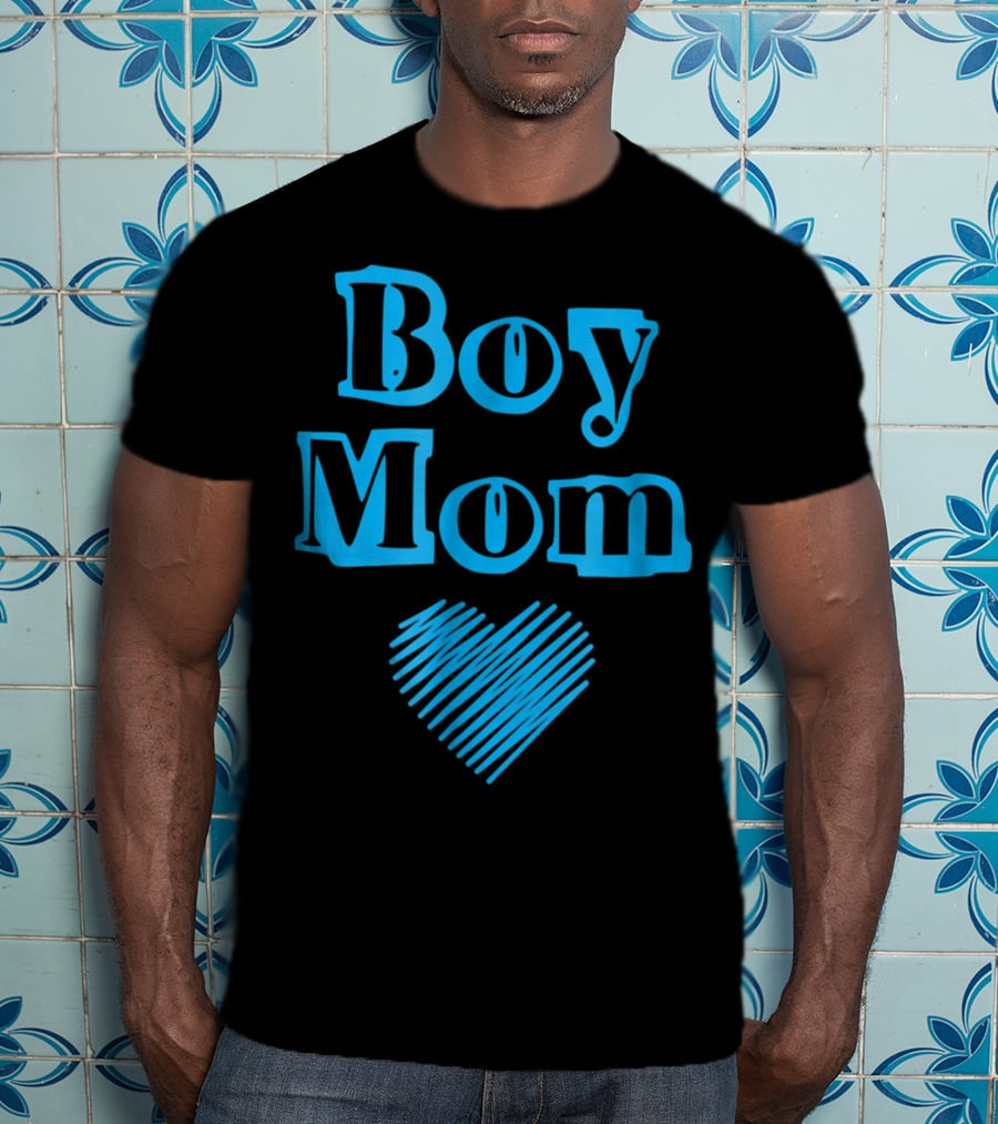 Boy Mom Heart Perfect New Mom Of Boys T-Shirt