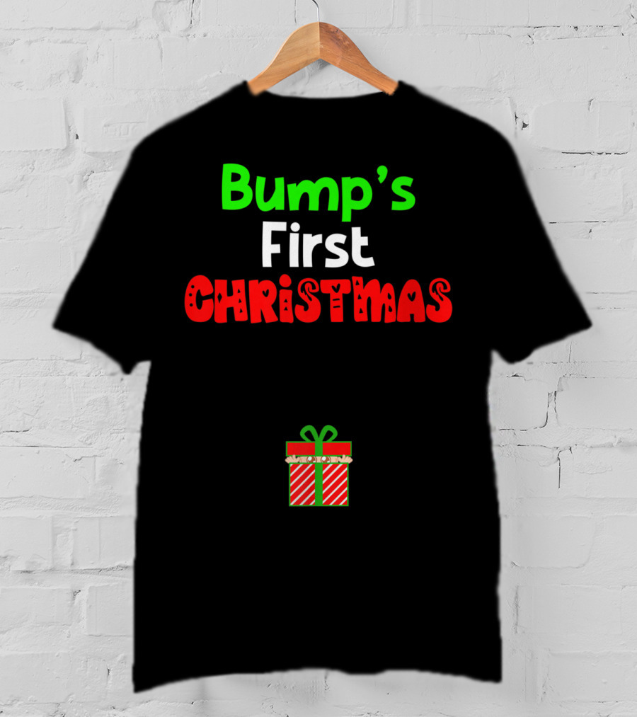 Bump's First Christmas Pregnant Expecting Gift T-Shirt