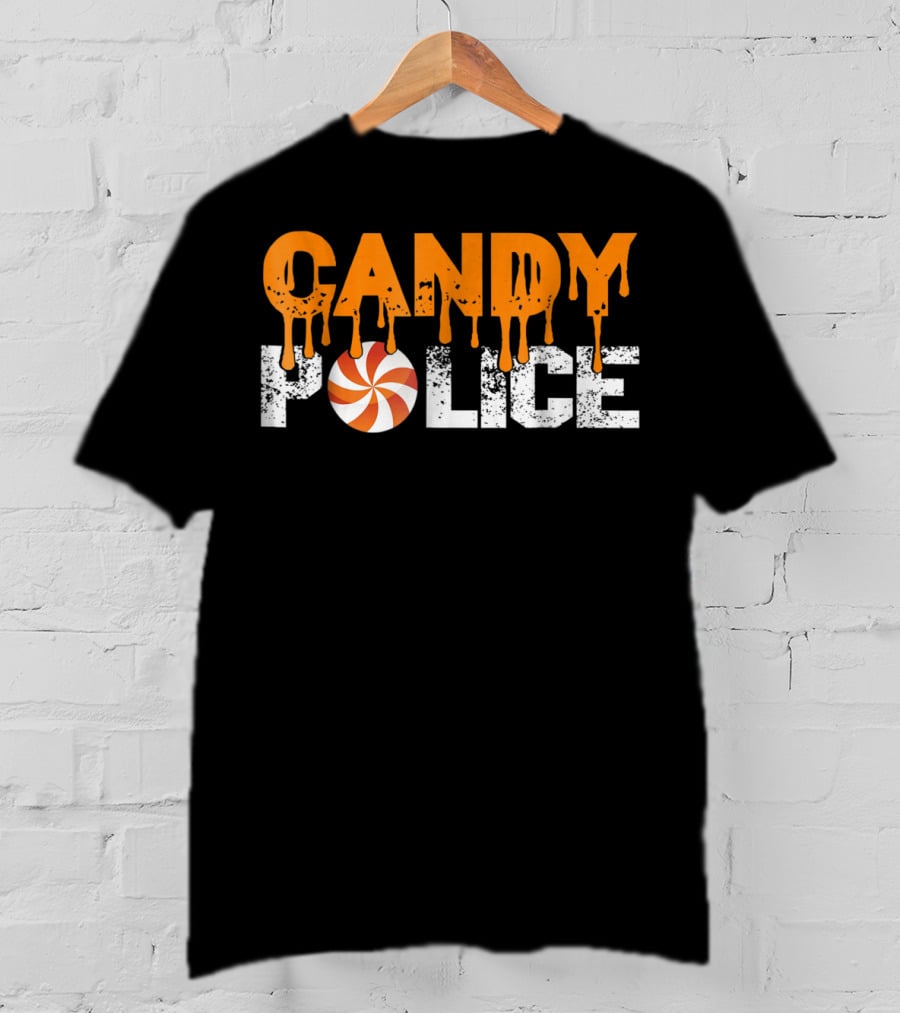 Candy Police Funny Mom Or Dad Halloween Candy Inspector T-Shirt