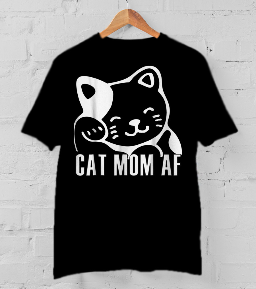 Cat Mom AF Clothing43 Playful Cat T-Shirt