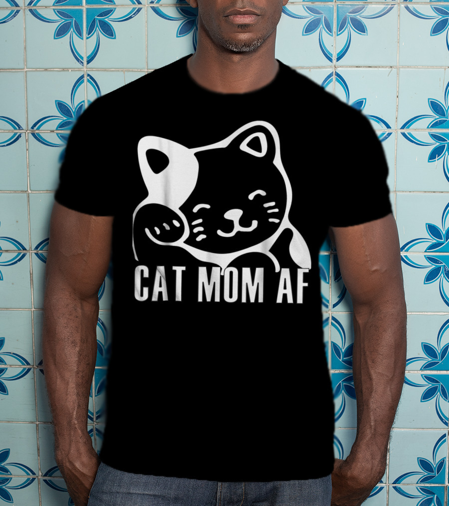 Cat Mom AF Clothing43 Playful Cat T-Shirt