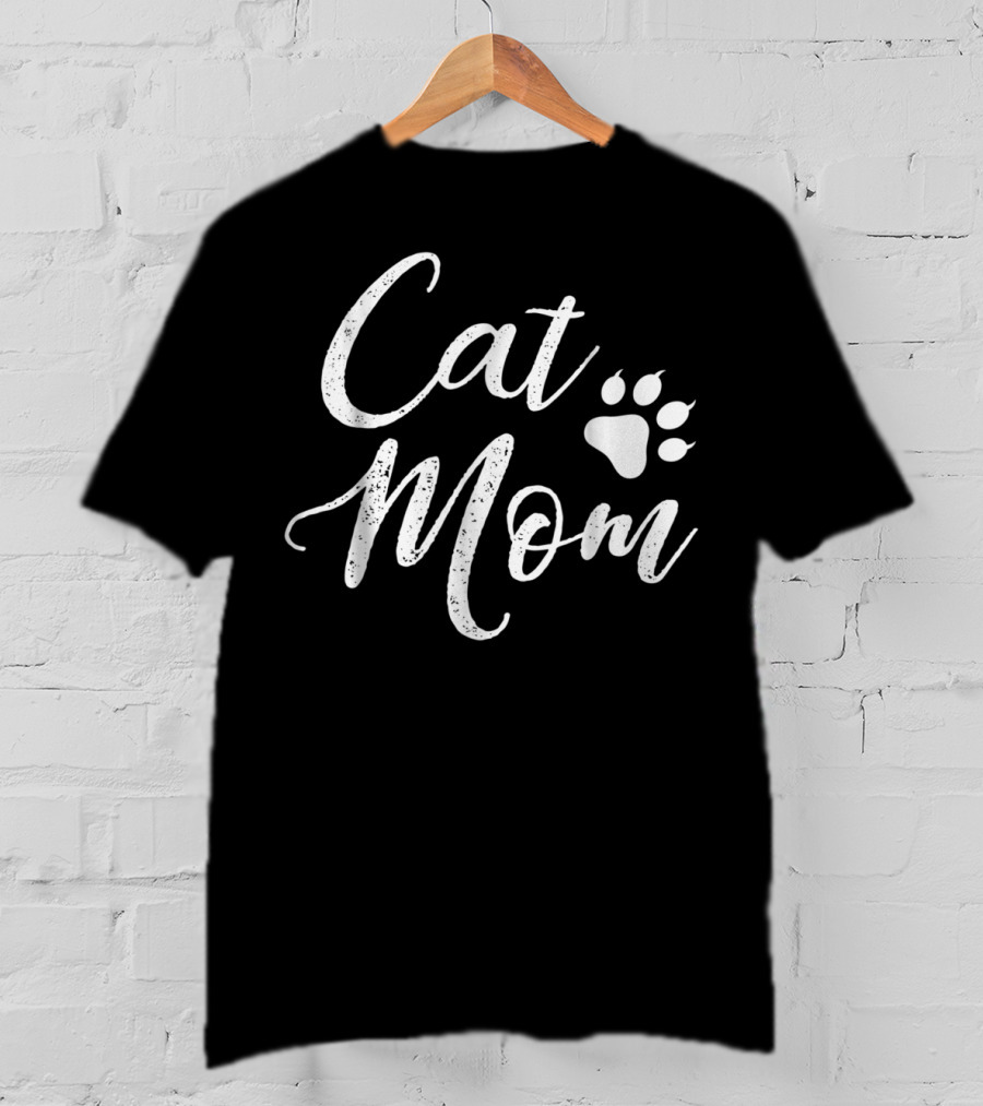 Cat Mom Paw Print Tee80 T-Shirt