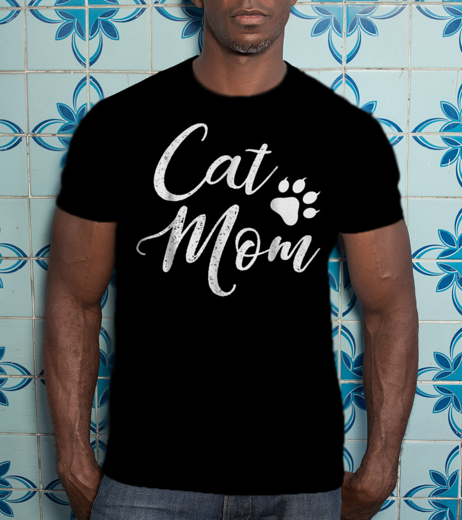 Cat Mom Paw Print Tee80 T-Shirt
