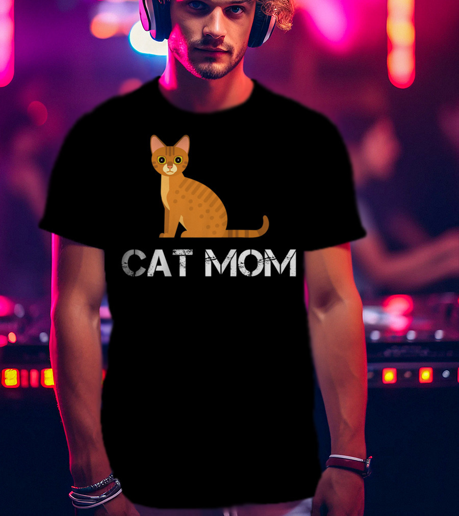 Cat Mom Cat Owner Cartoon Cat T-Shirt