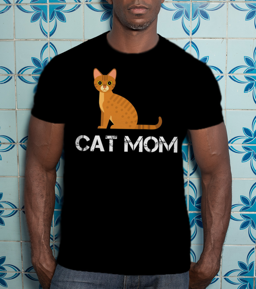 Cat Mom Cat Owner Cartoon Cat T-Shirt