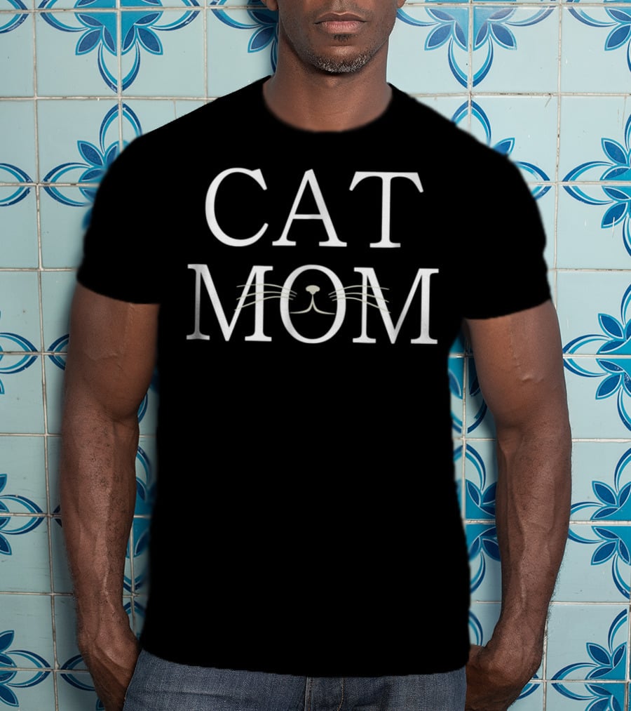 CAT MOM Nose Whiskers Cat Lovers T-Shirt