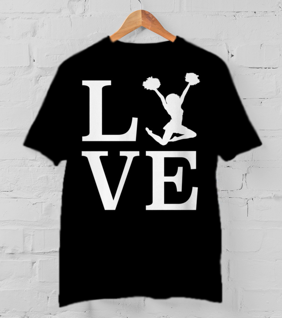 Cheerleading Love Cheer Mom Coach Cheerleader Enthusiast T-Shirt