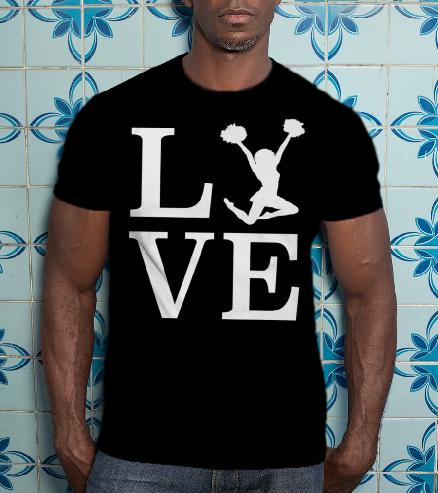 Cheerleading Love Cheer Mom Coach Cheerleader Enthusiast T-Shirt