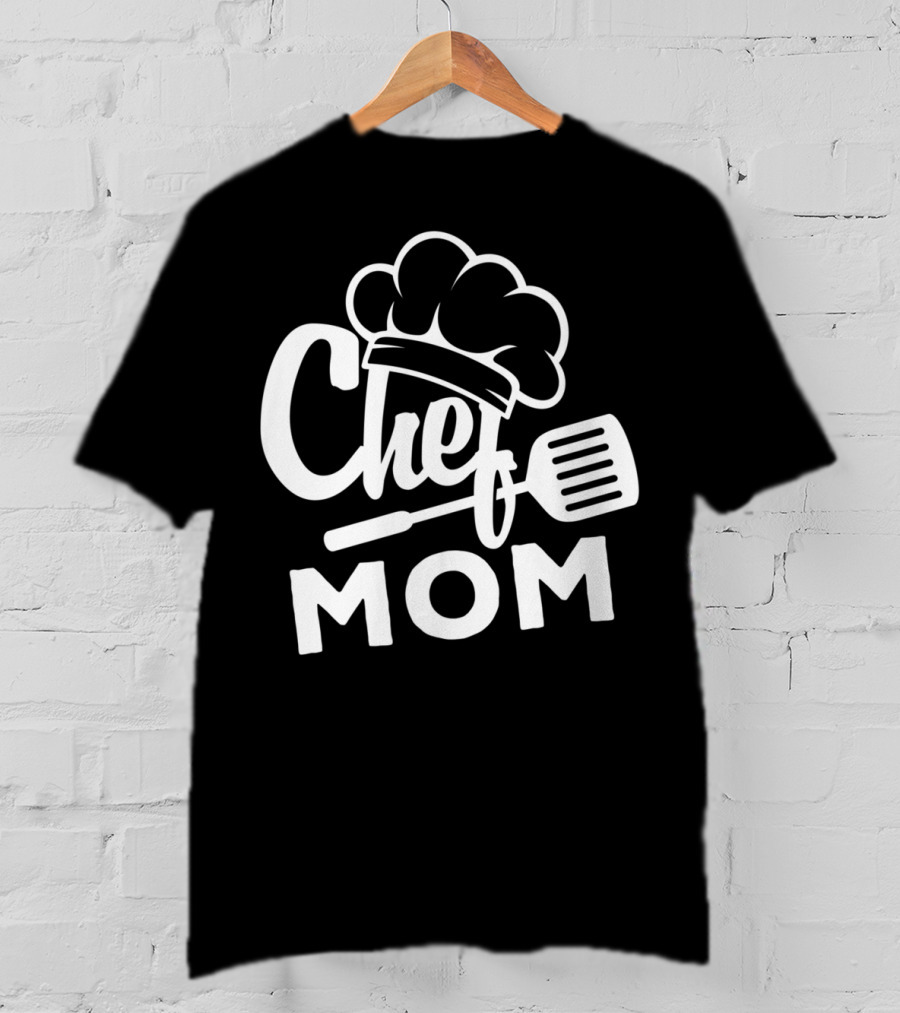 Chef Mom Cooking Hat And Spatula T-Shirt