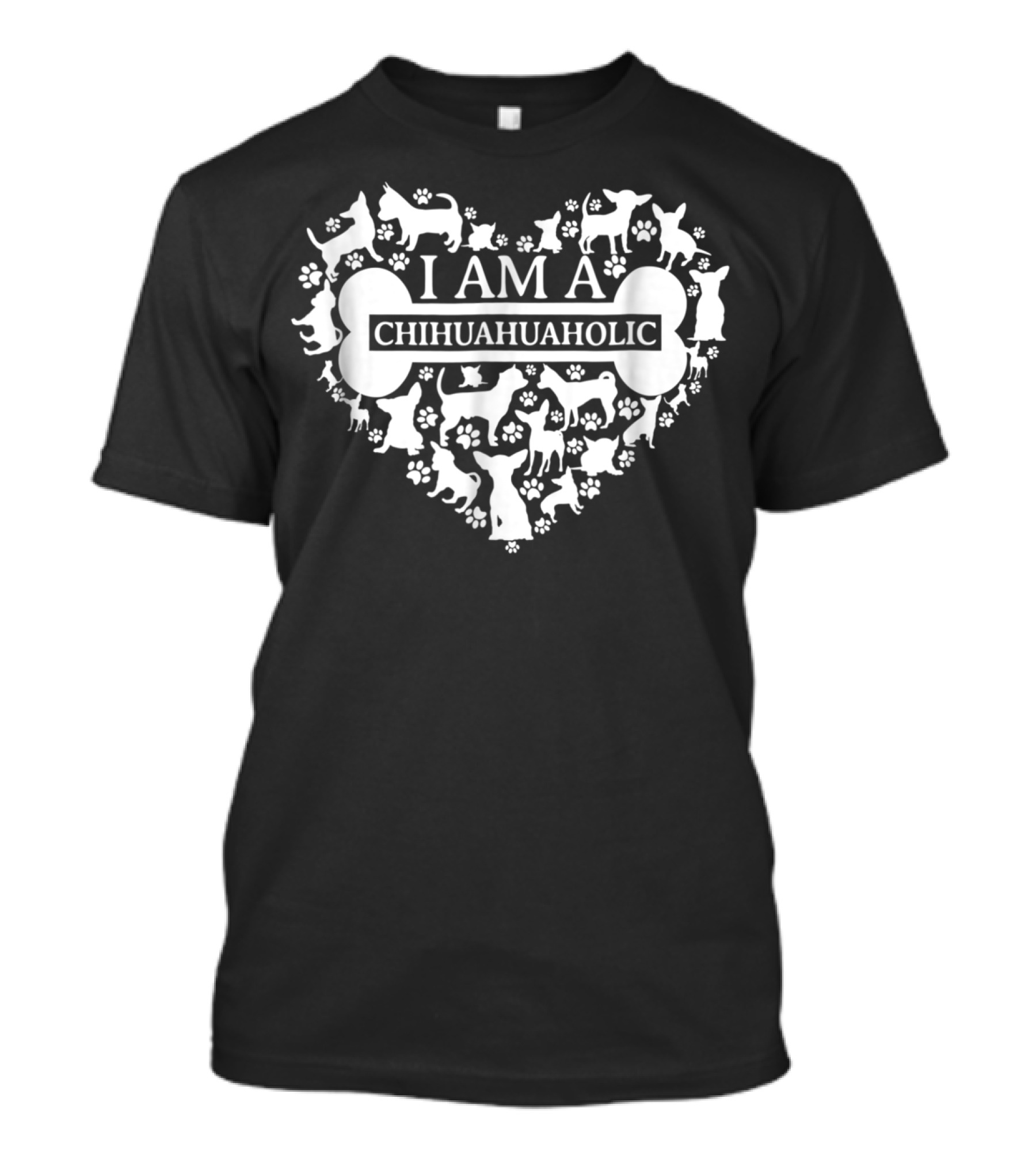 I Am A Chihuahuaholic Heart Dog T-Shirt