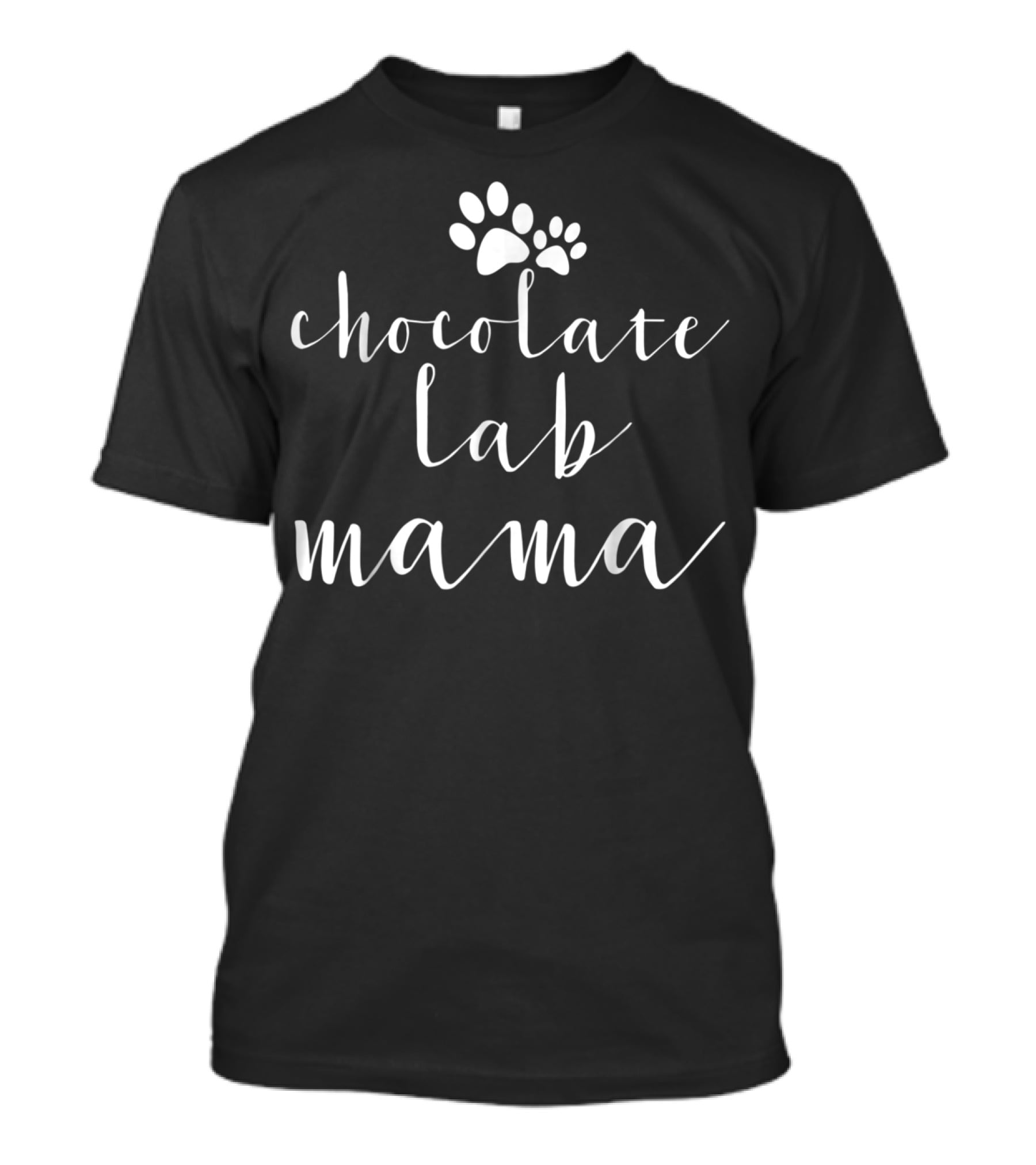 Chocolate Lab Mama Paw Print T-Shirt