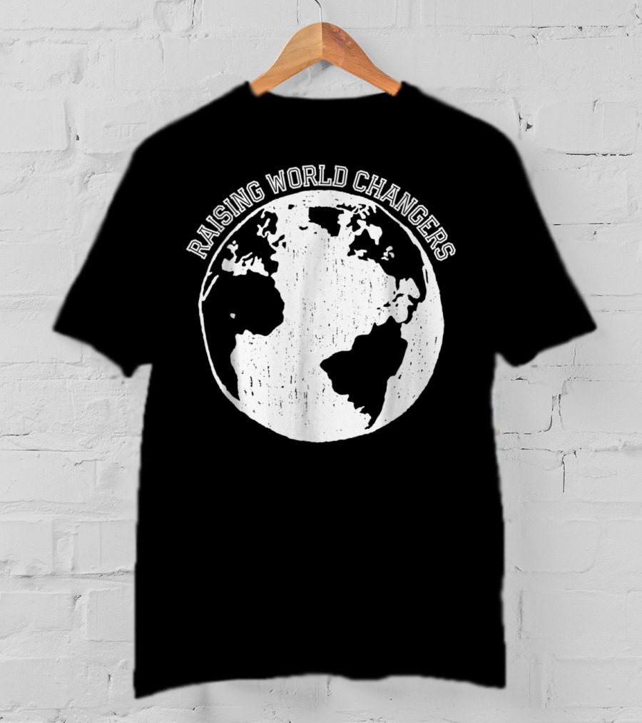 Raising World Changers Christian Mom World Map T-Shirt