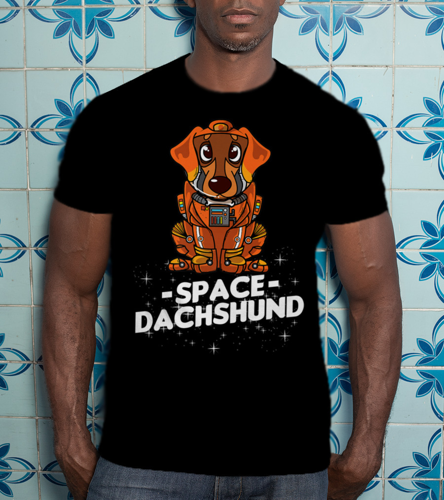 Space Suit Christmas Dachshund Dog T-Shirt