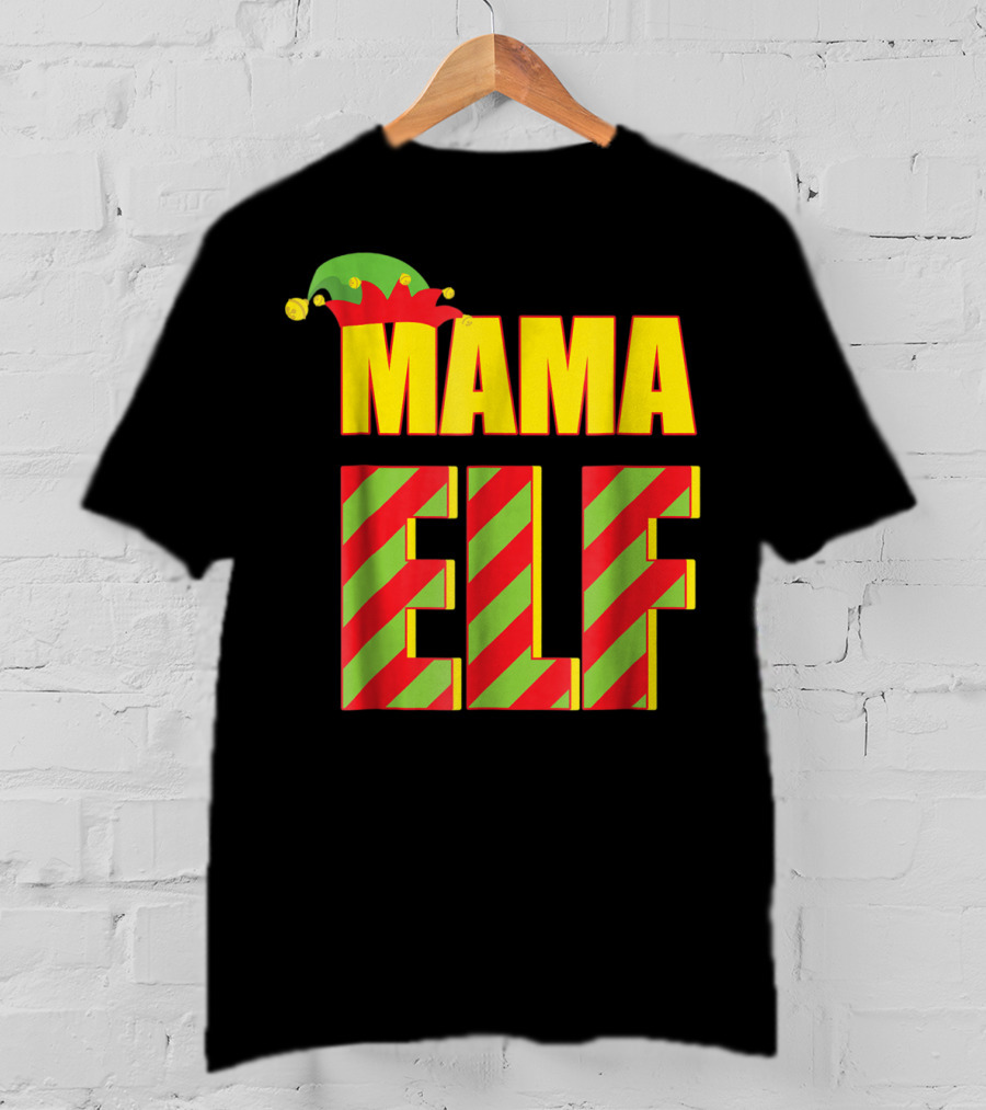 Mama Elf Christmas Family Matching Fun Women T-Shirt