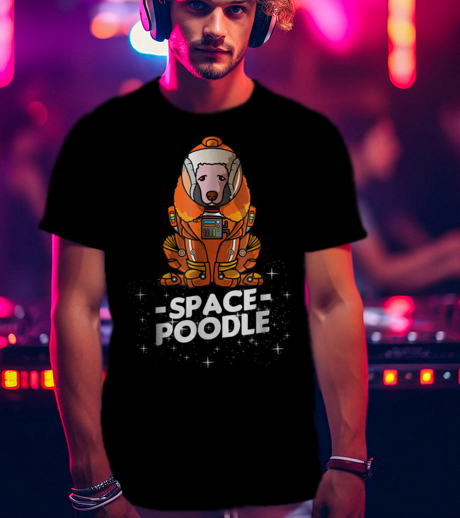 Space Poodle Suit Christmas Dog Owner T-Shirt
