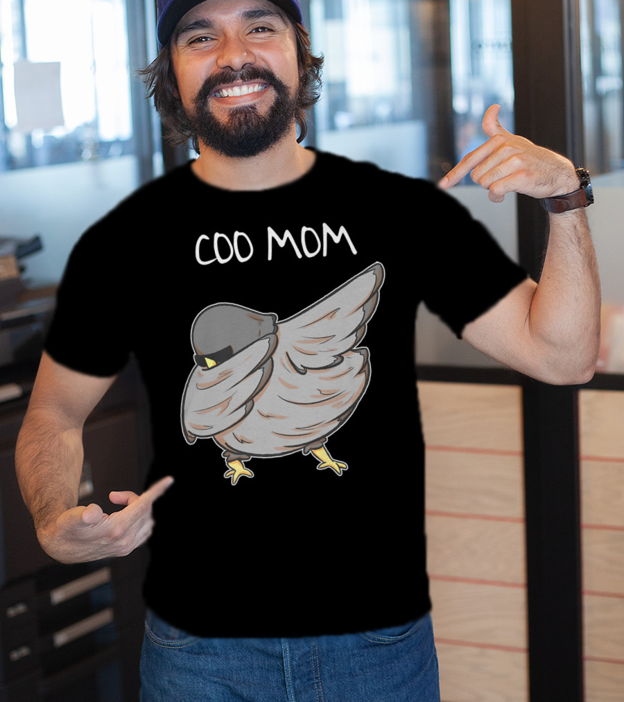 Coo Mom Pigeon Funny Cool Bird Pun Dabbing T-Shirt