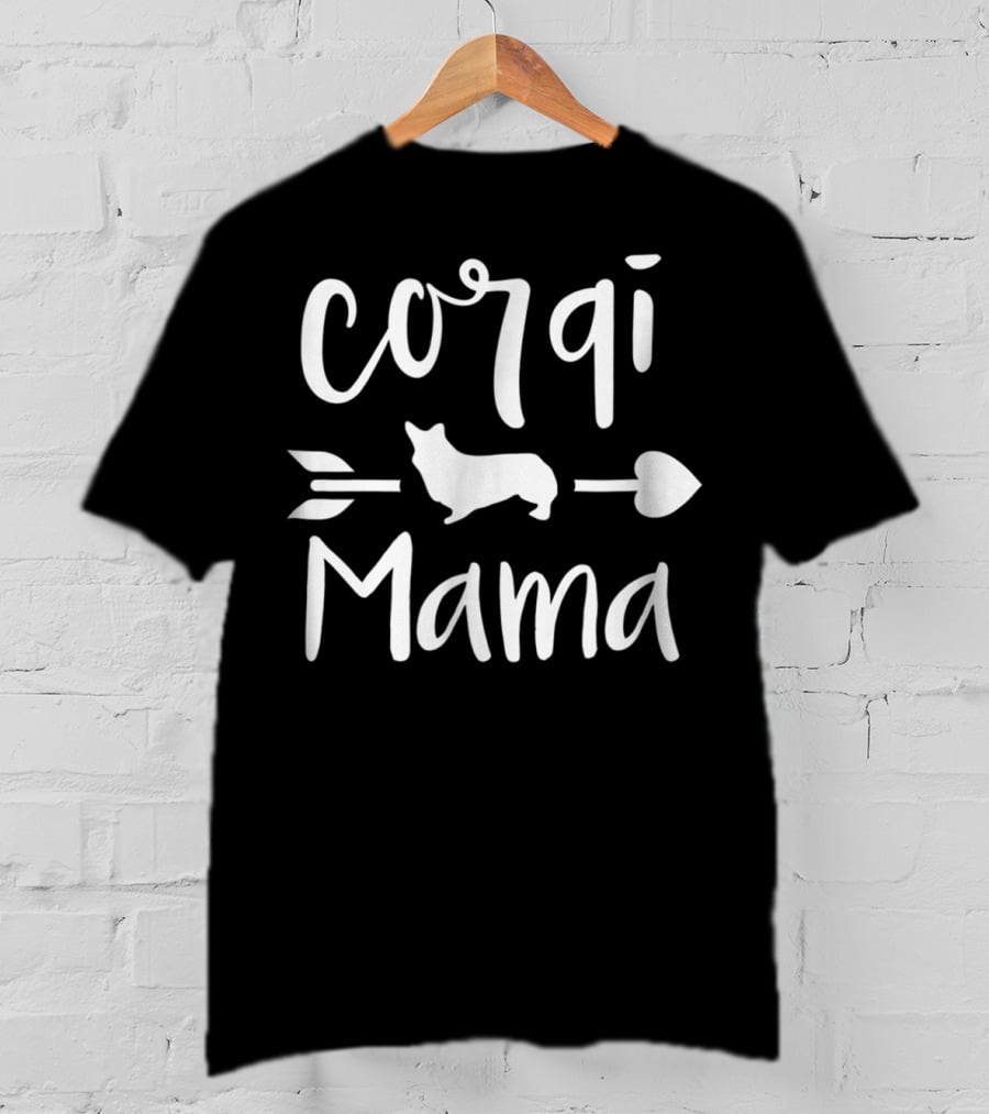 Corgi Mama Heart Arrow Dog Mom Tee92 T-Shirt