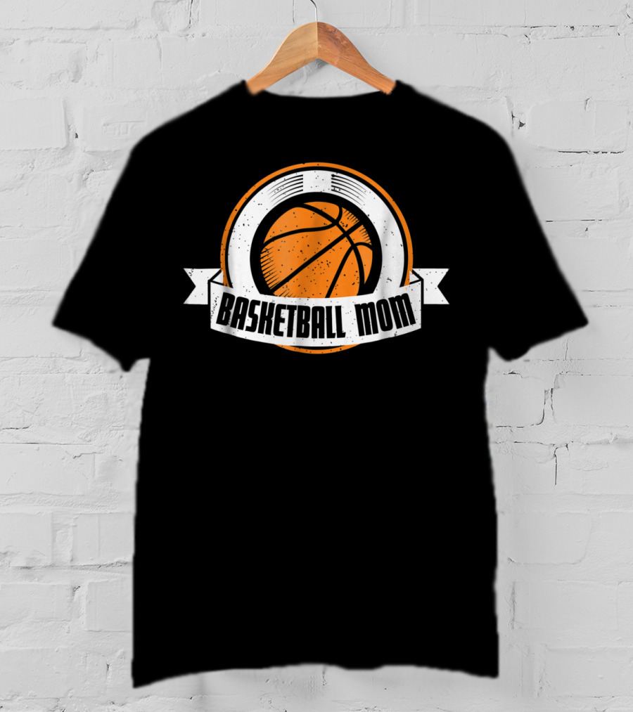 Basketball Mom Cute Basketball Emblem T-Shirt