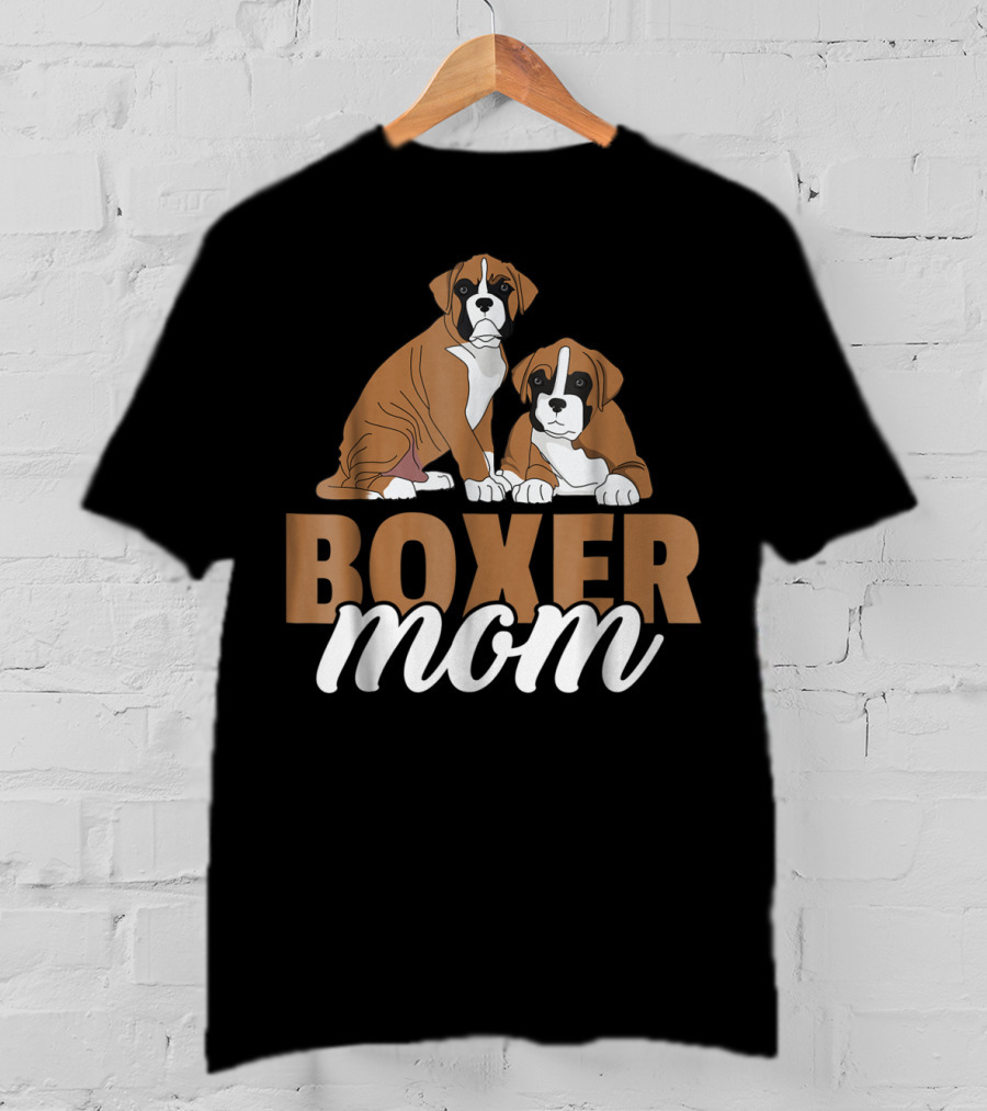 Boxer Dog Lovers Cute Boxer Mom T-Shirt