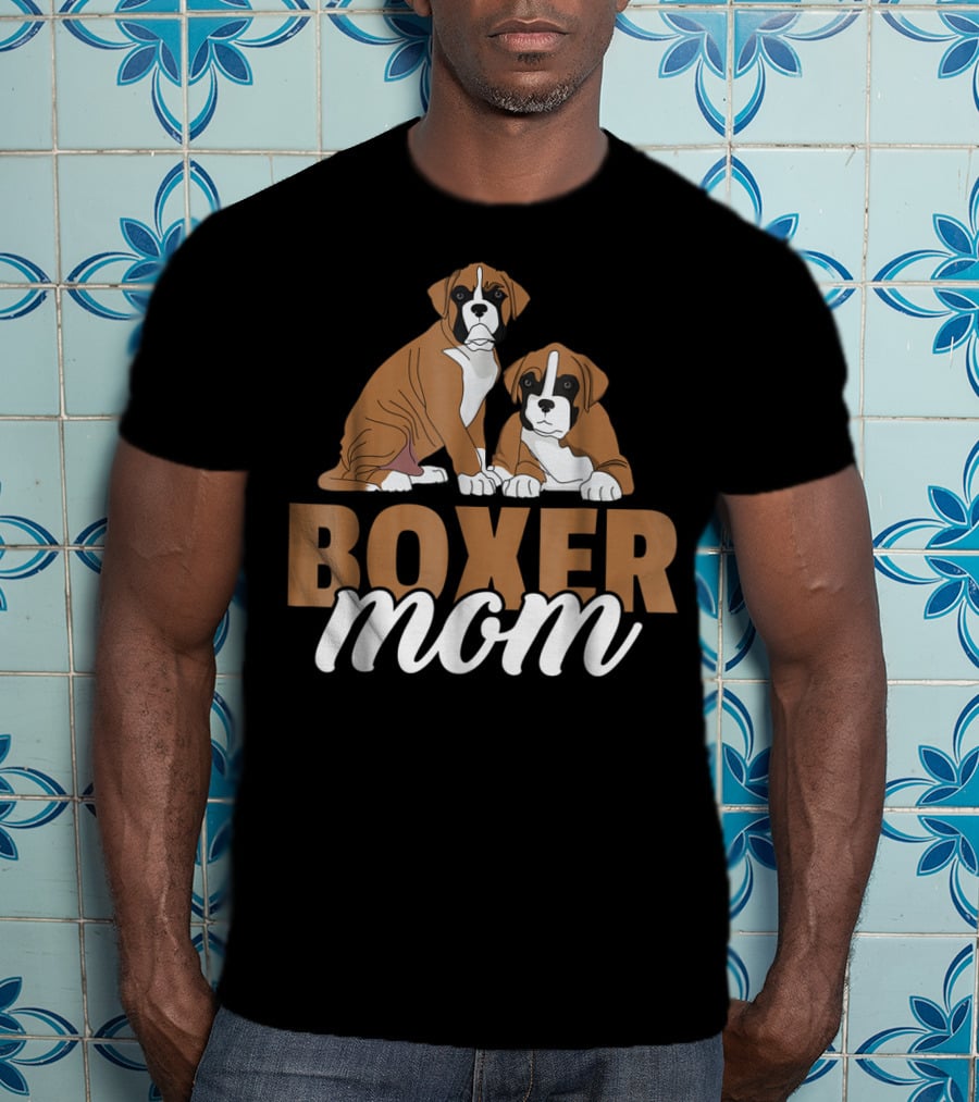 Boxer Dog Lovers Cute Boxer Mom T-Shirt