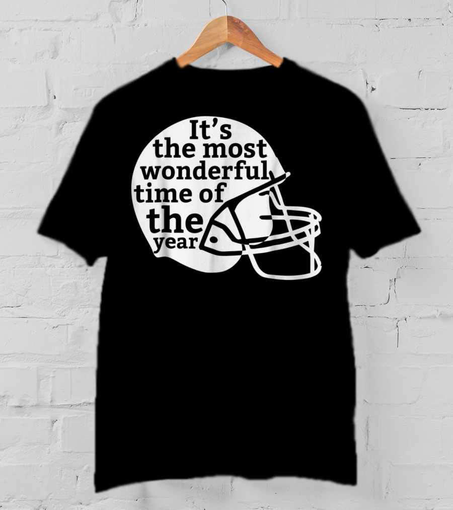 It's The Most Wonderful Time Of The Year Football Helmet T-Shirt
