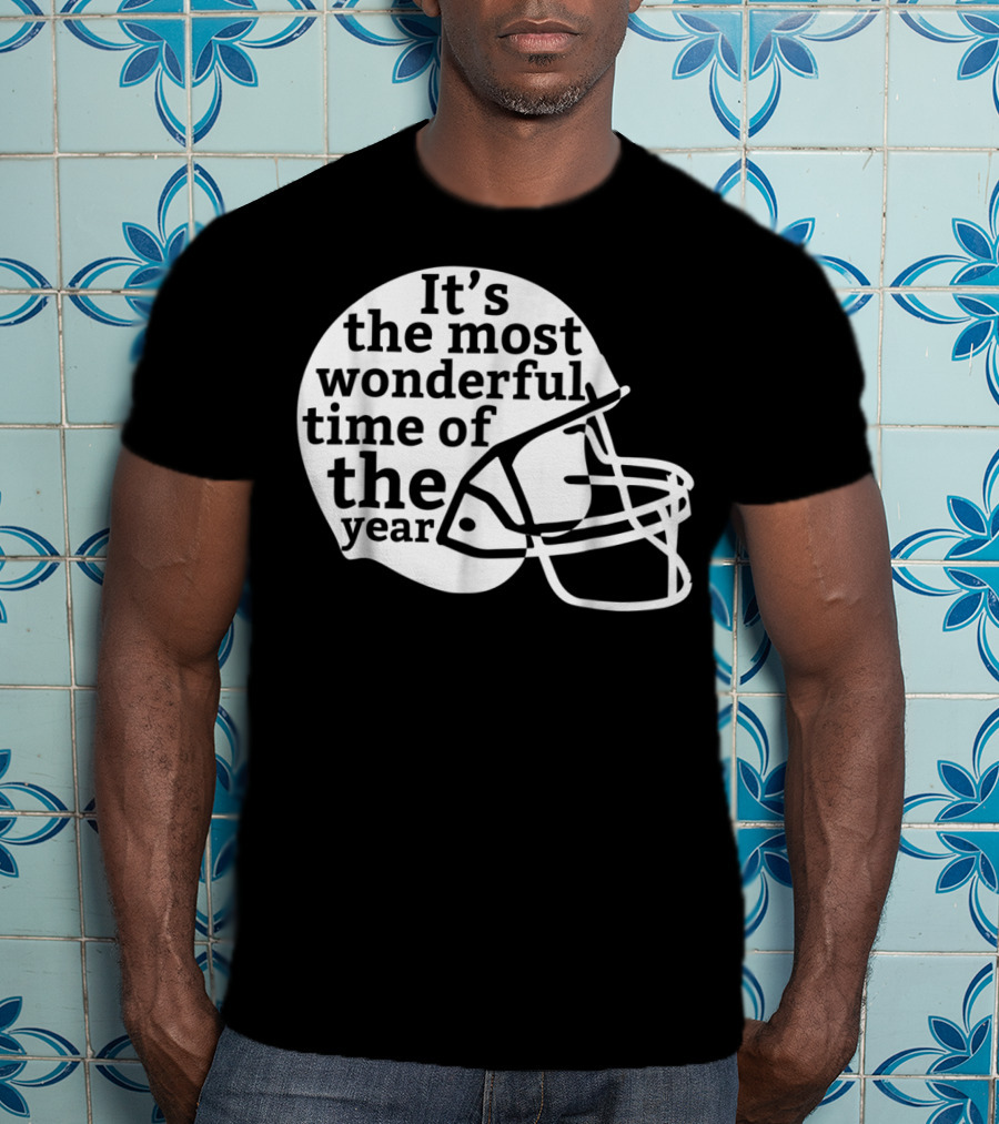 It's The Most Wonderful Time Of The Year Football Helmet T-Shirt