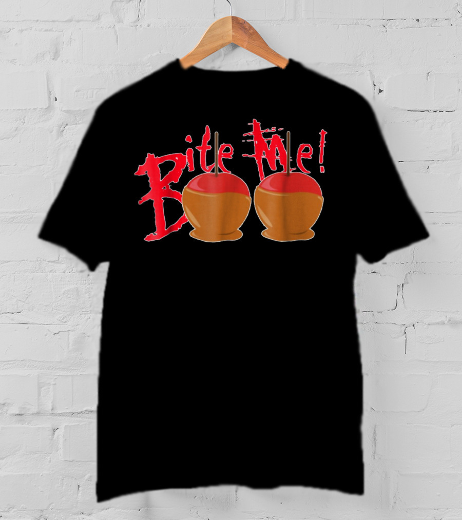 Bite Me Candy Apples Halloween Humor T-Shirt