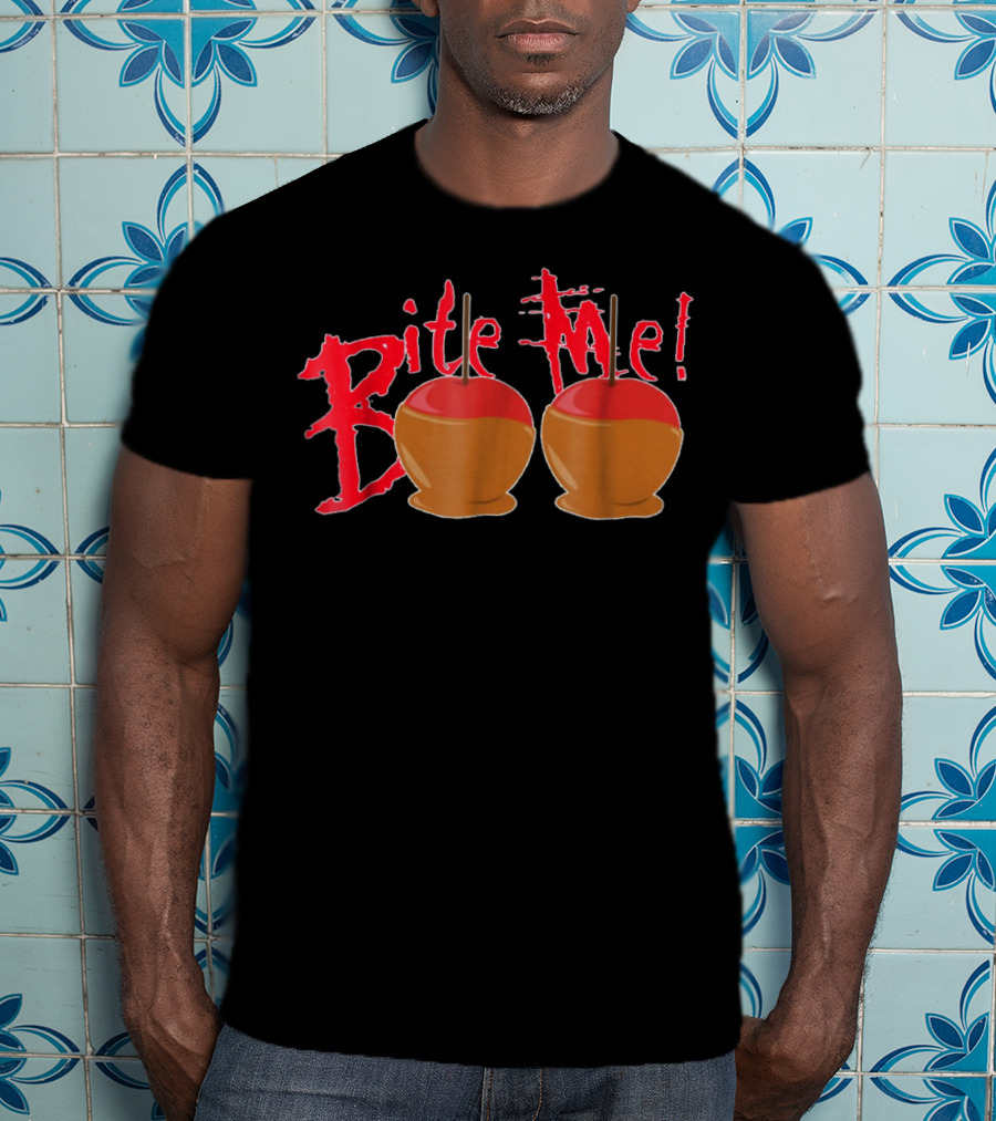 Bite Me Candy Apples Halloween Humor T-Shirt
