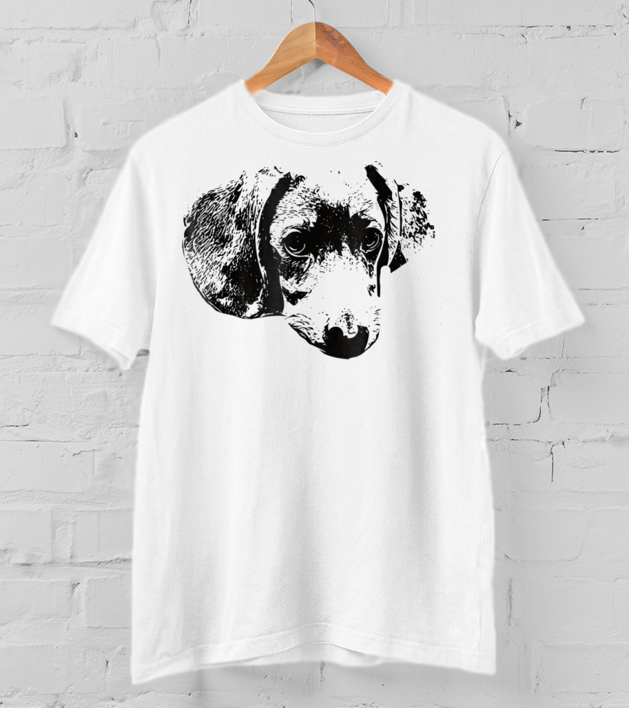 Dachshund Face Dog Mom Dad T-Shirt