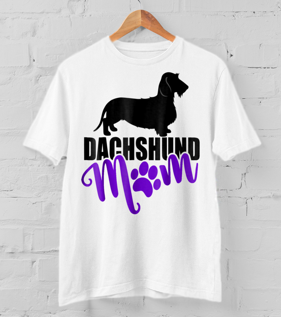 Dachshund Mom Wirehair Paw T-Shirt