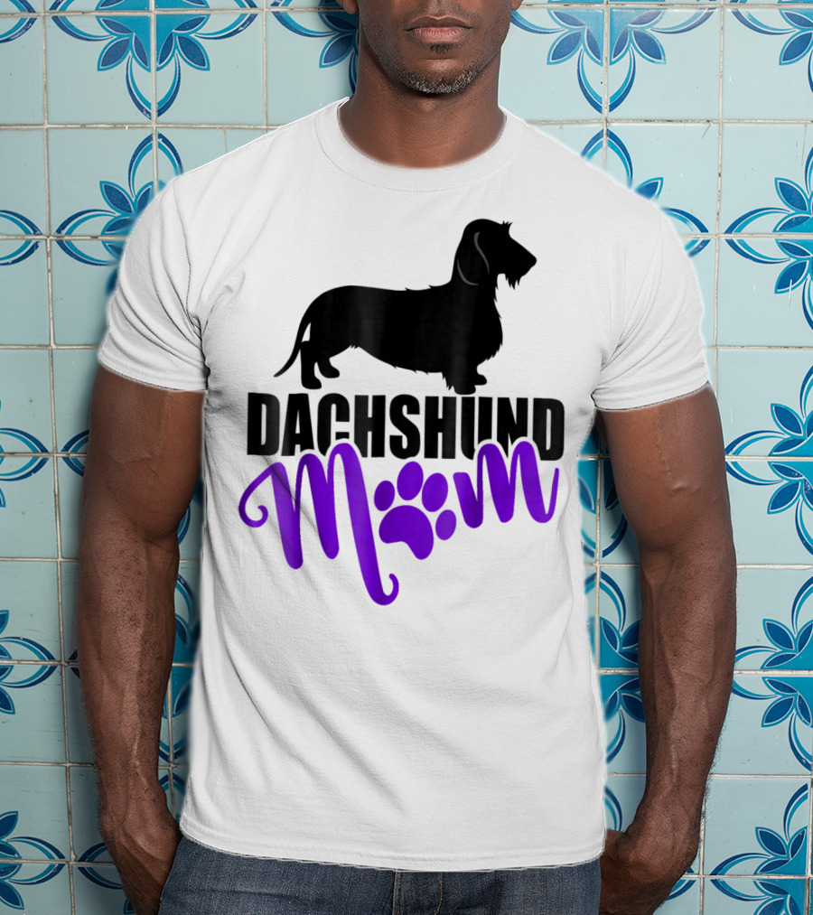 Dachshund Mom Wirehair Paw T-Shirt