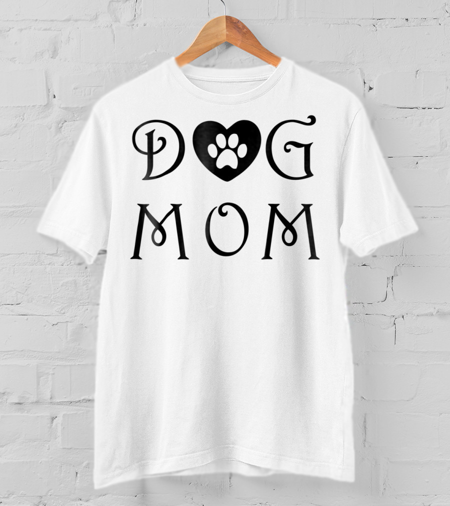 DOG MOM Heart Paw T-Shirt