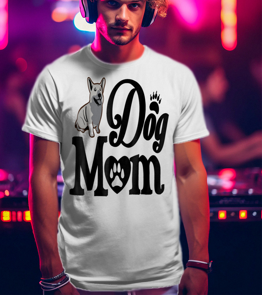 Dog Mom Paw Print German Shepherd T-Shirt