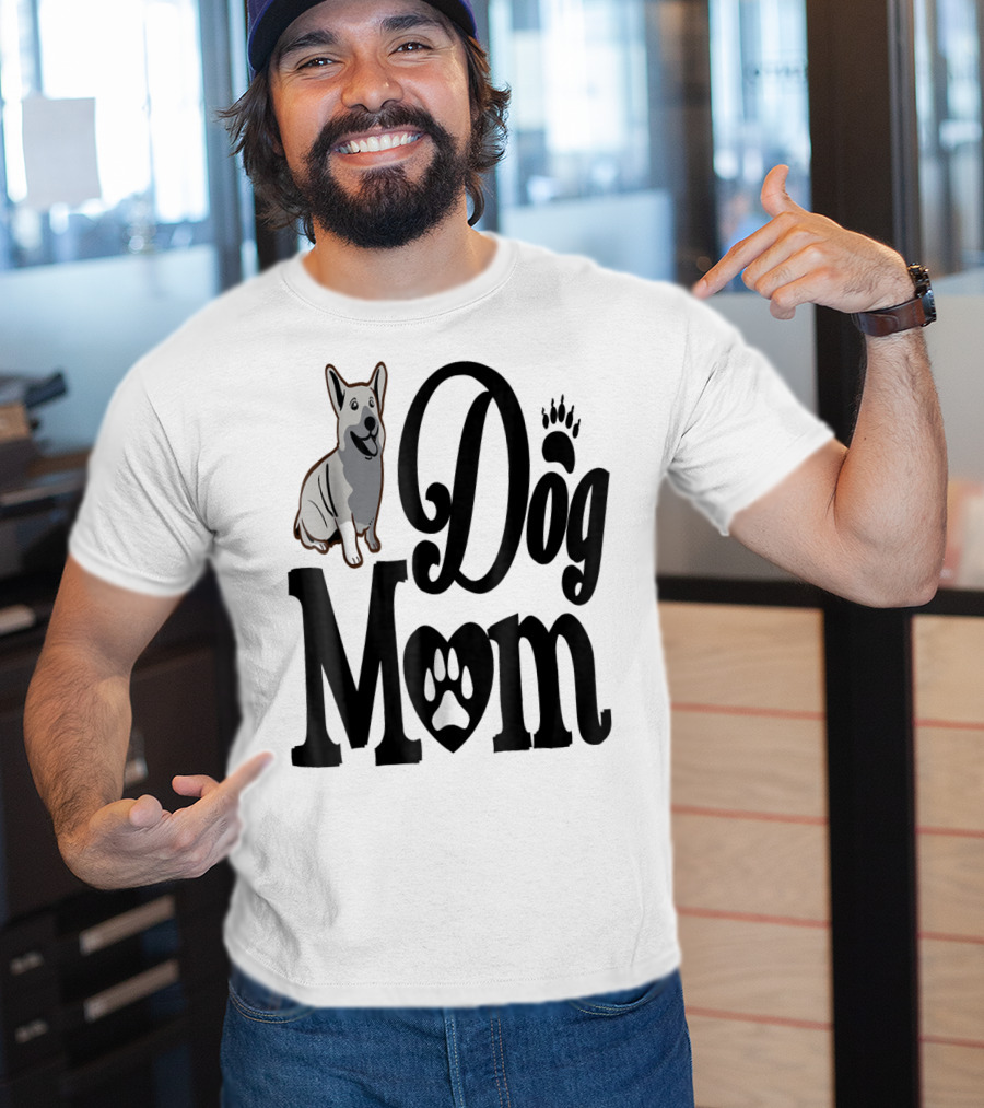 Dog Mom Paw Print German Shepherd T-Shirt