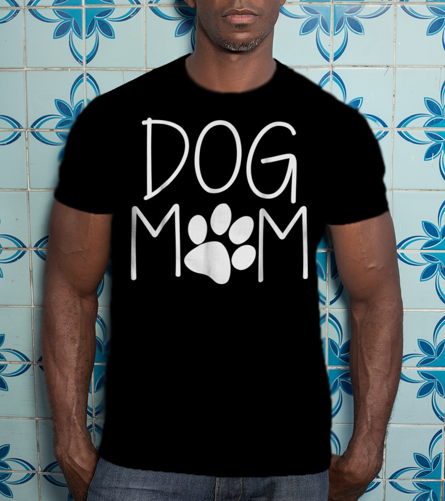 DOG MOM Paw Prints T-Shirt