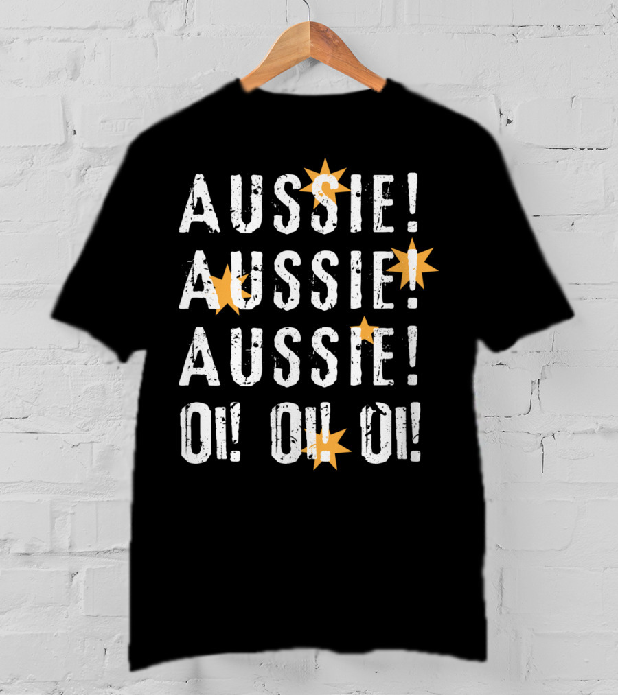 Aussie Aussie Aussie Oi Oi Oi Chant With Southern Cross Stars T-Shirt
