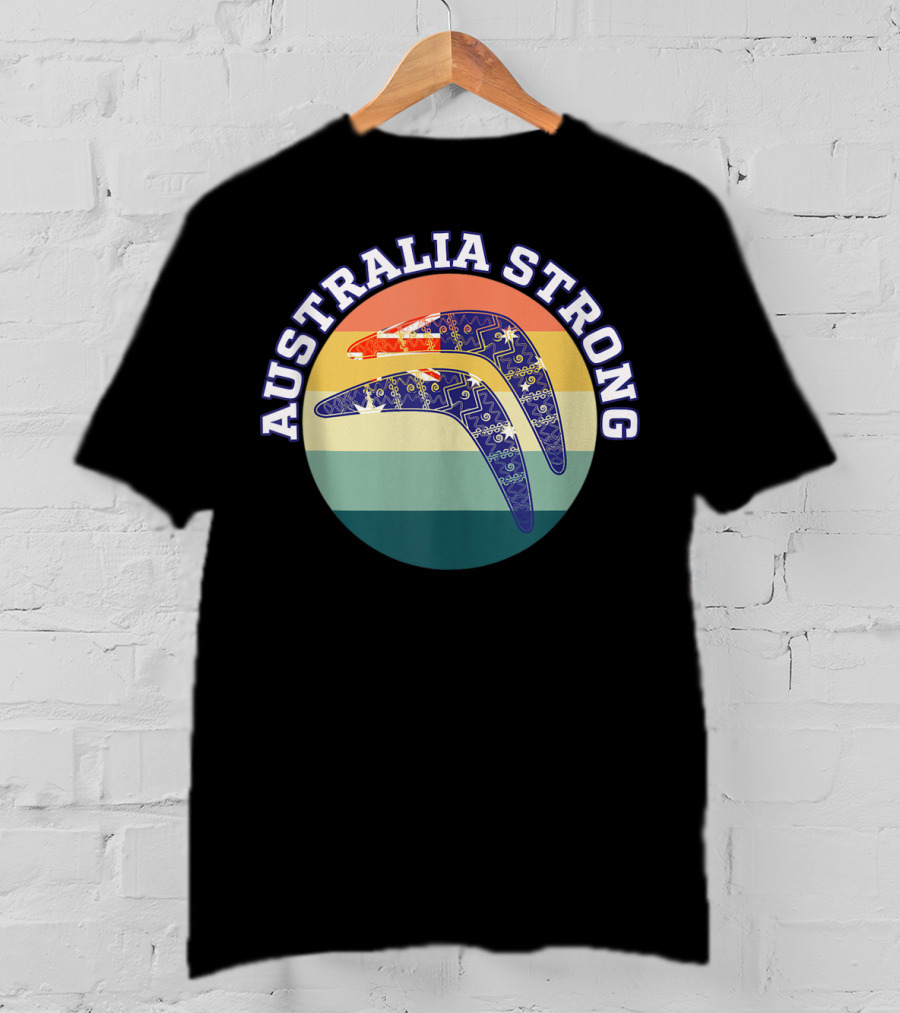 Australia Strong Boomerang Rainbow Circle T-Shirt