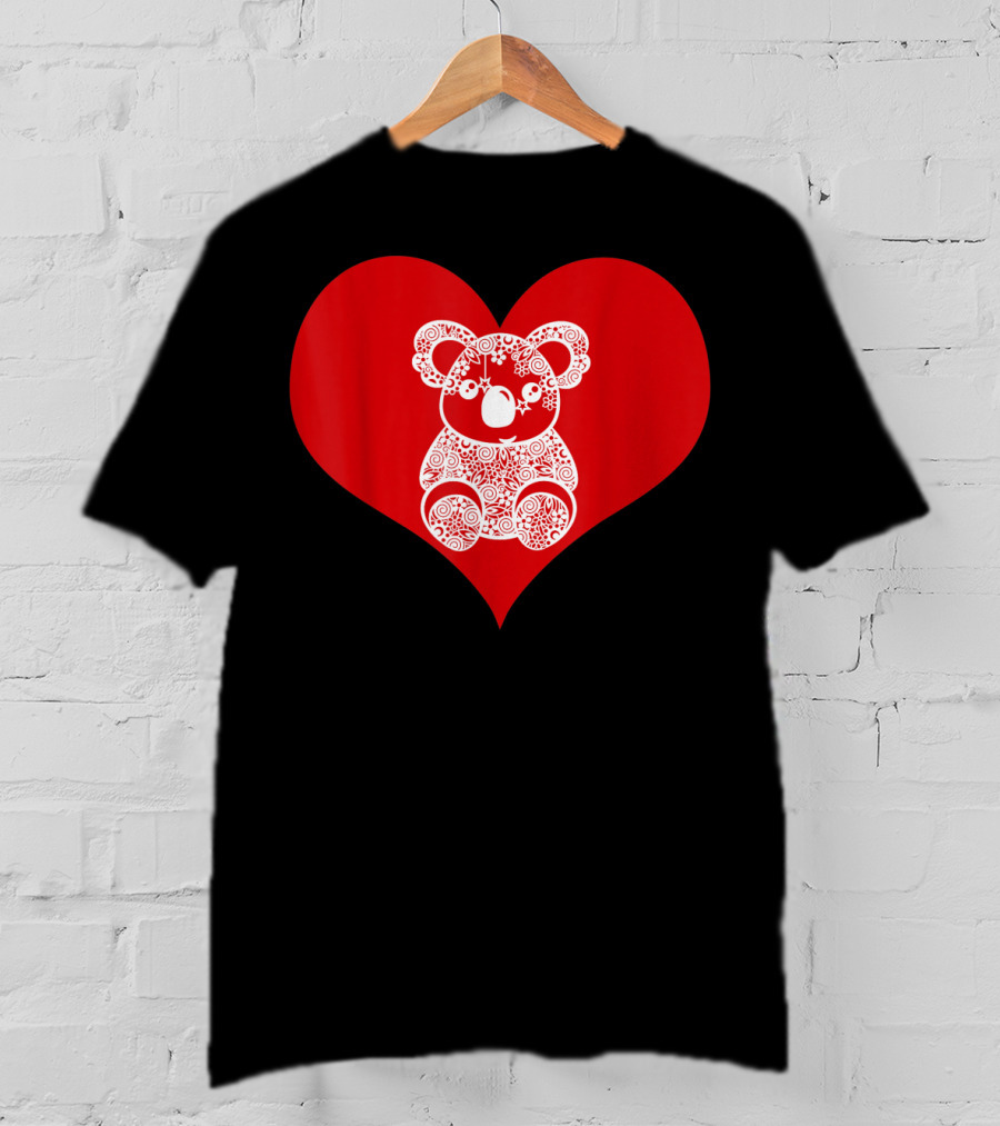 Valentines Day Koala Love Heart Adorable Bear T-Shirt