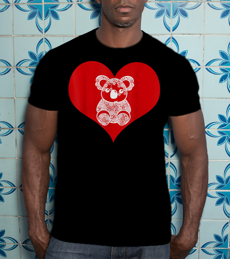 Valentines Day Koala Love Heart Adorable Bear T-Shirt
