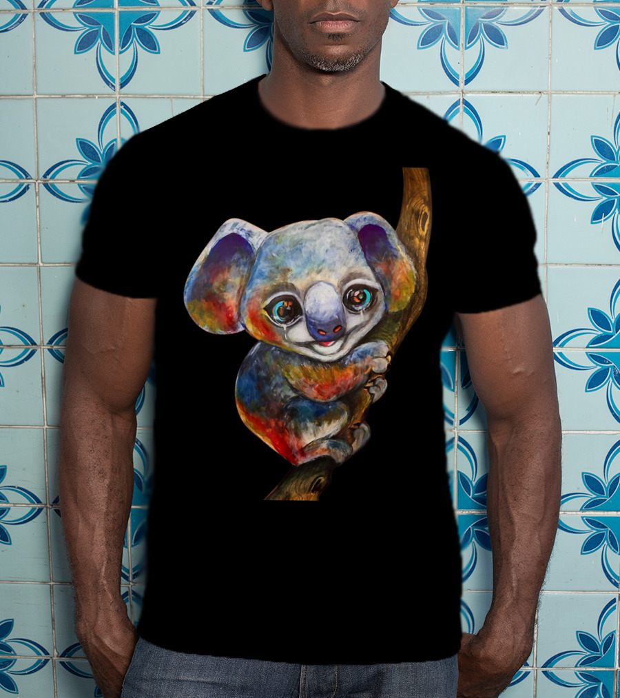 Pray For Australia Firefighters Colorful Koala On Tree T-Shirt