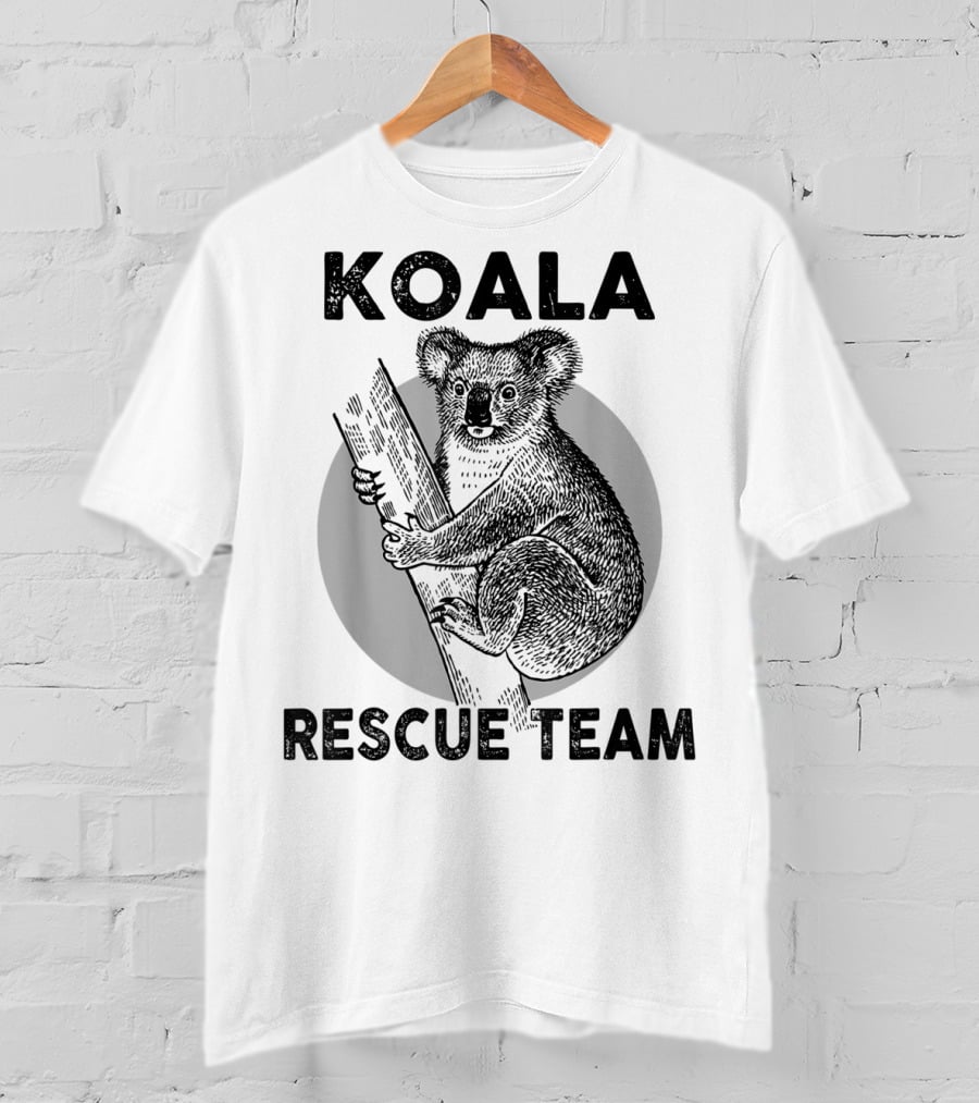 Koala Rescue Team Vintage Animals Outfits Save The Koala Bear T-Shirt
